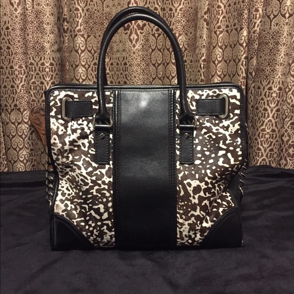 Michael Kors rare leather & cowhide handbag - Picture 2 of 8